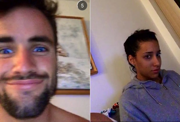 Rafael e Talita apareceram juntos no Snapchat na tarde de quinta-feira (21). (Foto: Reprodução)