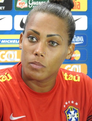 Bárbara, goleira da seleção brasileira feminina (Foto: Cíntia Barlem)