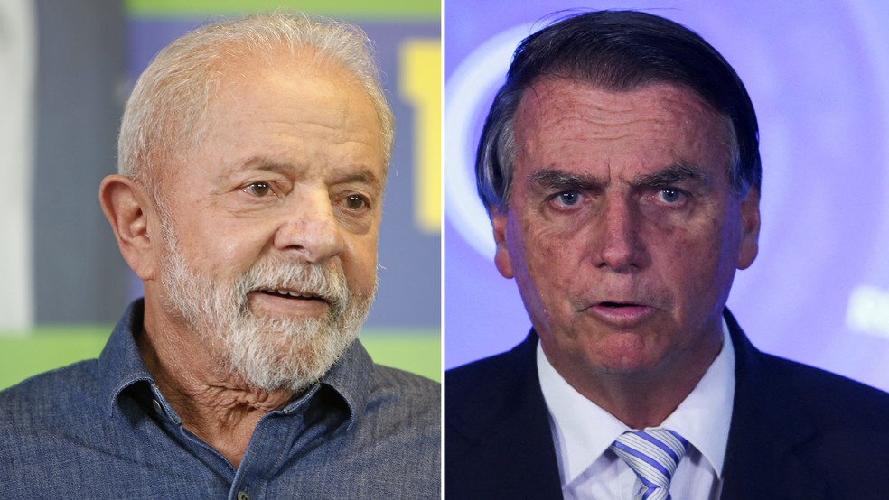 O ex-presidente Lula e o presidente Jair Bolsonaro — Foto: Miguel Schincariol/AFP e Suamy Beydoun/Reuters