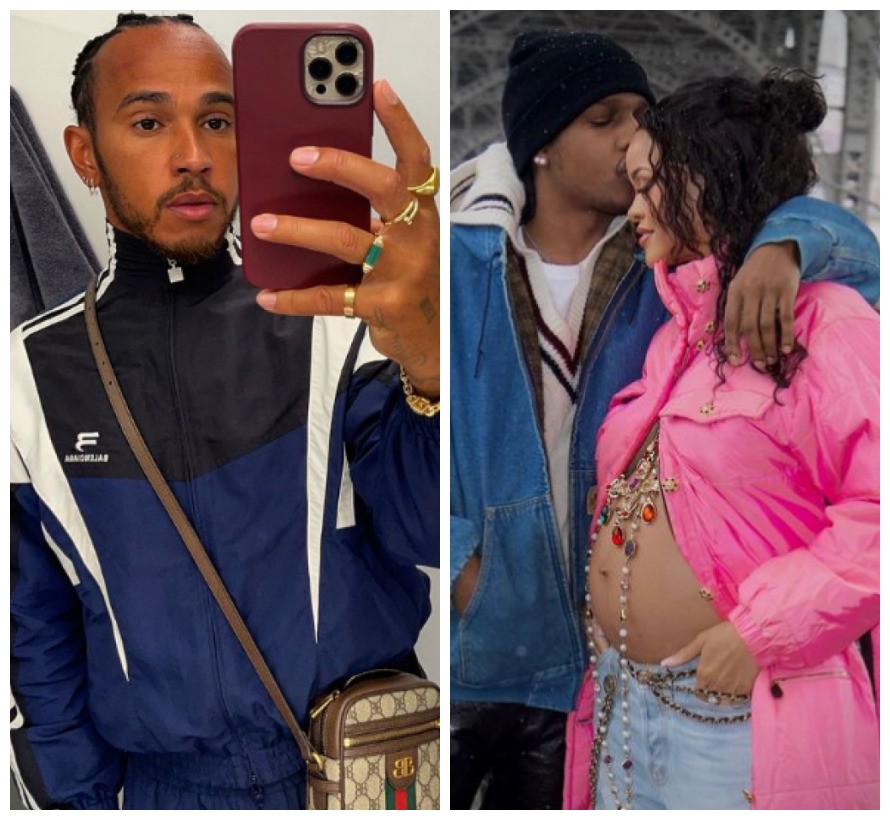 O heptacampeão mundial de Fórmula 1 Lewis Hamilton parabenizou a cantora Rihanna pela gravidez (Foto: Instagram)