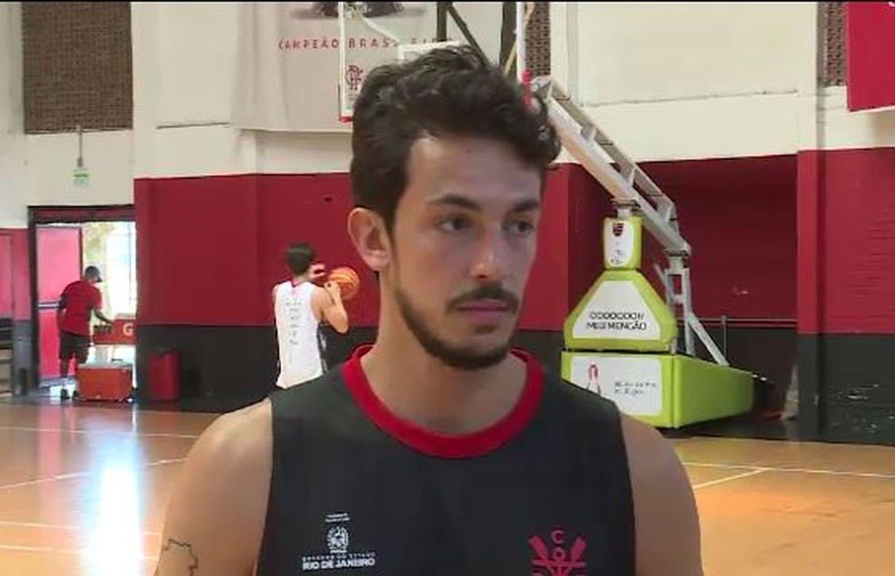 Ricardo Fischer no treino do Flamengo na G&aacute;vea &mdash; Foto: Reprodu&ccedil;&atilde;o