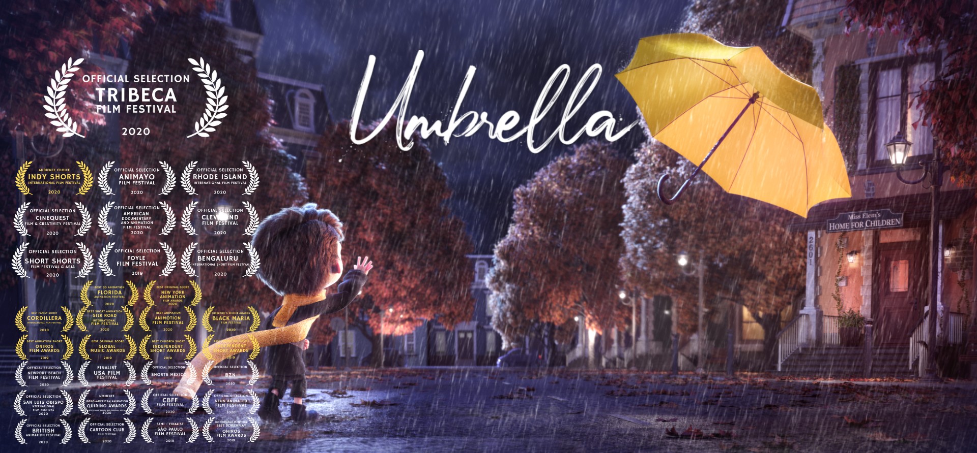 Alguns dos festivais internacionais para que Umbrella foi selecionado (Foto: Divulgação)
