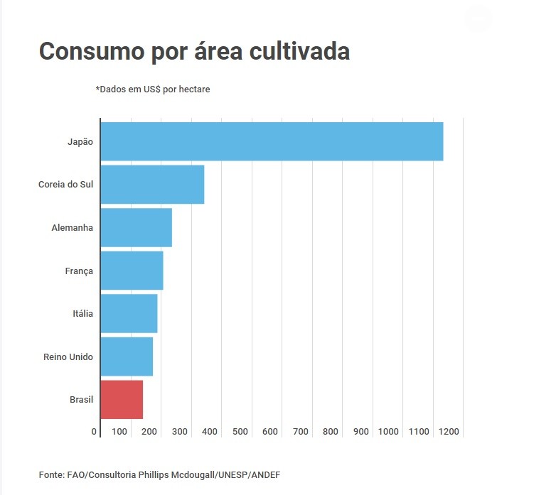 Consumo por área cultivada (Foto: Agência Pública)