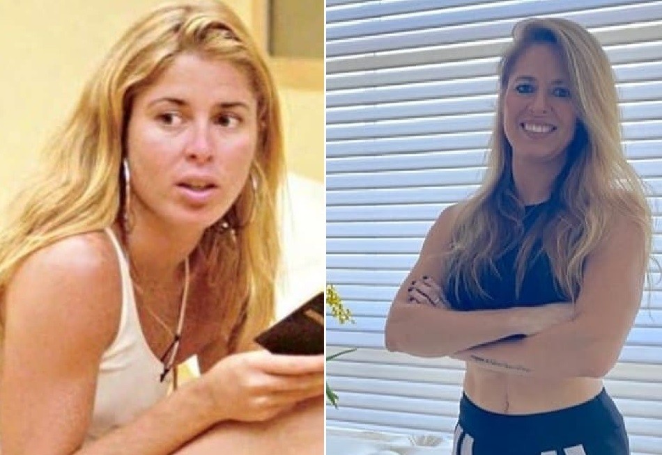 Antes e depois: Xaiane foi uma das participantes do BBB1 e atualmente trabalha como massagista (Foto: Reprodução/Instagram)