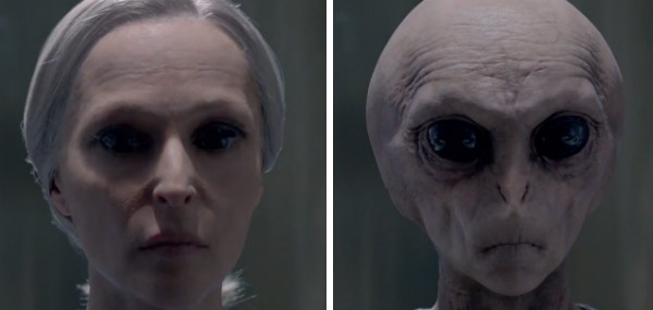 Trecho da transformação de Scully em um alien (Foto: Reprodução)