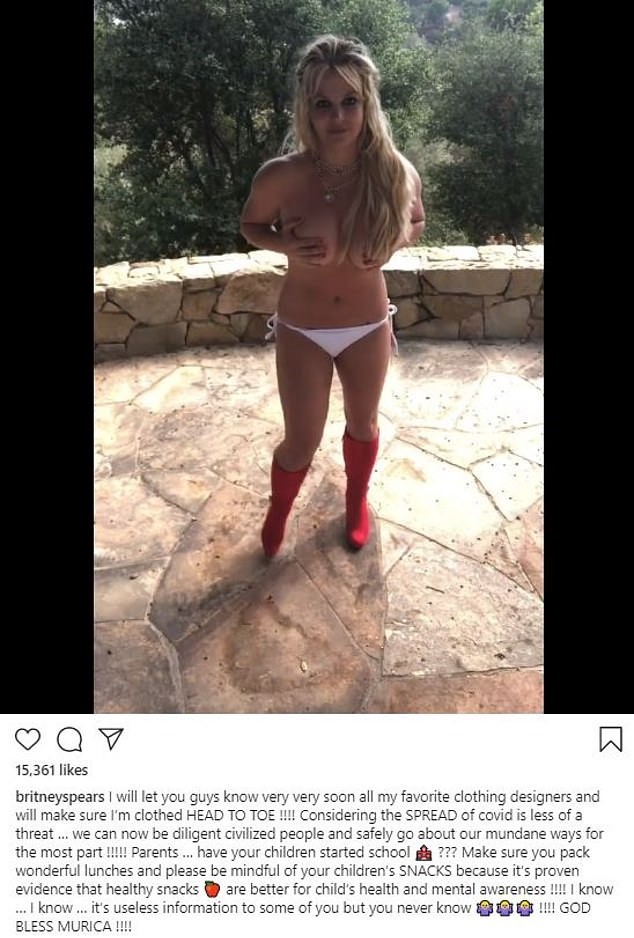 Post excluído por Britney Spears (Foto: Reprodução/Instagram)