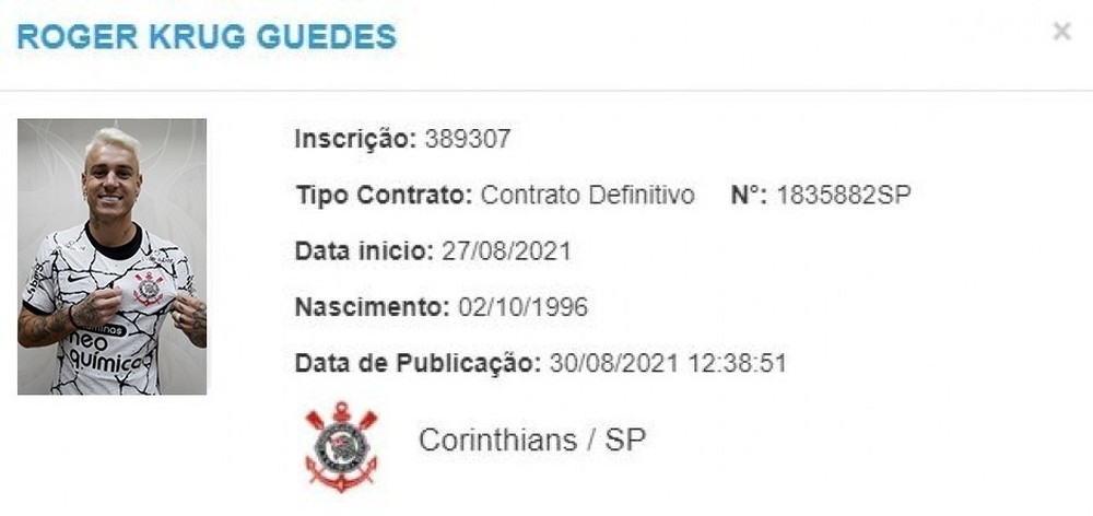 Roger Guedes aparece no BID e pode estrear pelo Timão 