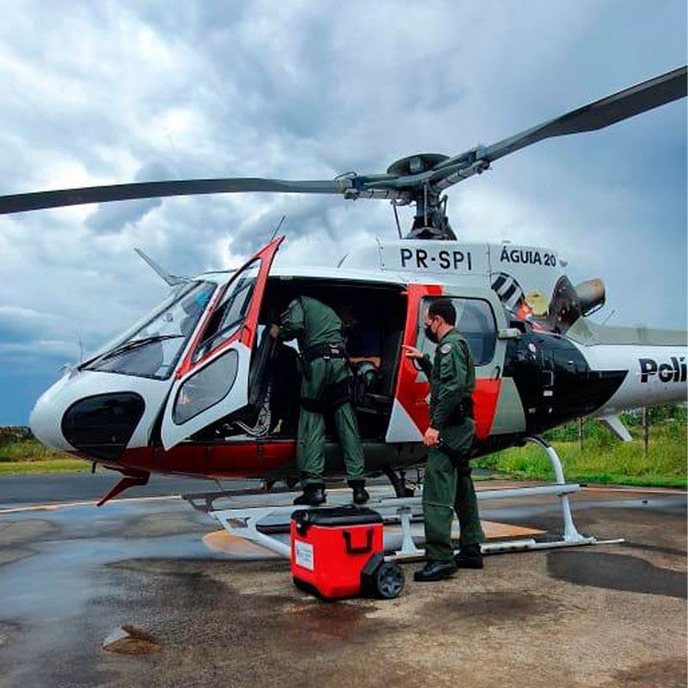 Transplante de coração em Rio Preto (SP) mobilizou policiais e equipe médica — Foto: HCM/Divulgação