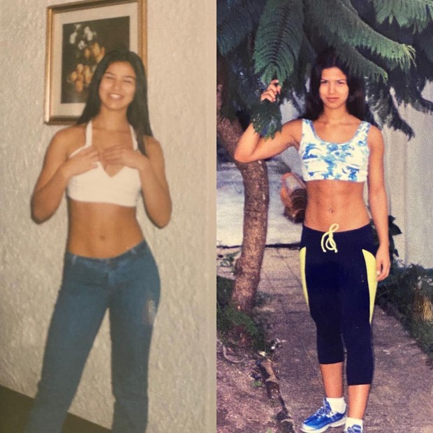 Musa fitness Eva Andressa mostra antes e deposi (Foto: Reprodução/Instagram)