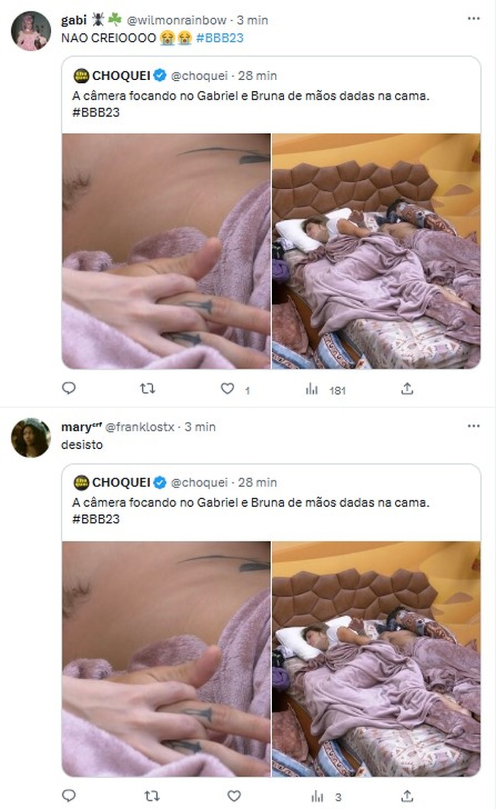 Internautas opinam sobre rela&ccedil;&atilde;o de Bruna e Gabriel &mdash; Foto: Reprodu&ccedil;&atilde;o/Twitter