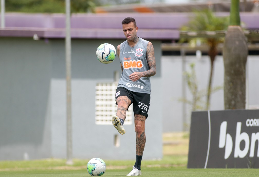 Luan em treino do Corinthians — Foto: Rodrigo Coca/Ag. Corinthians