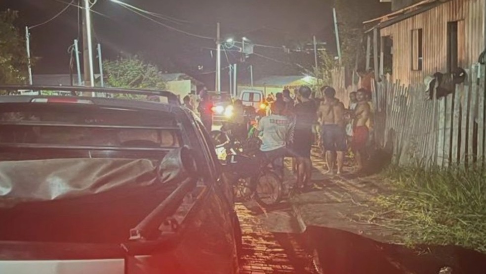 Homicídio aconteceu na noite de quarta-feira (21) — Foto: Reprodução/Rede Amazônica Acre