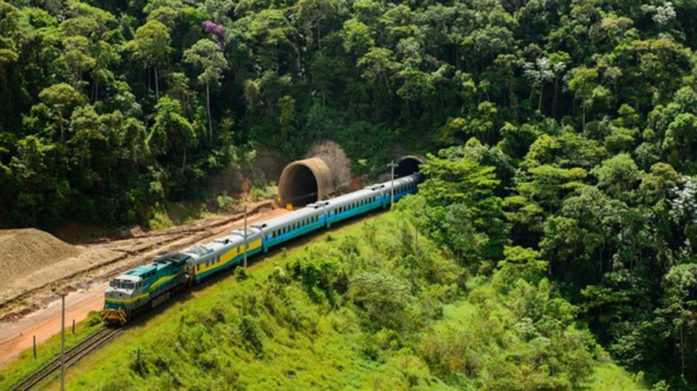 Trem de passageiros da Estrada de Ferro Vitória a Minas  (Foto: Vale/Divulgação)