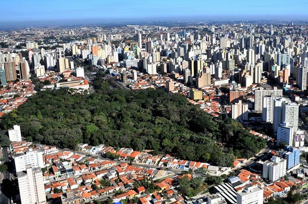 Vista aérea de Campinas (SP) — Foto: João Mauricio Garcia/G1
