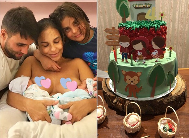 Daniel Cady e Ivete Sangalo com os filhos Marcelinho, Helena e Marina (Foto: Reprodução/Instagram)