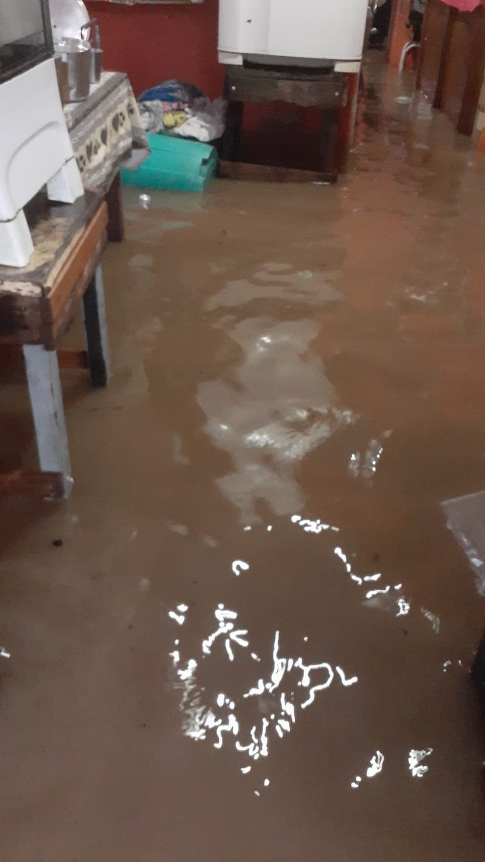 Casas alagadas em Várzea Grande — Foto: Arquivo pessoal