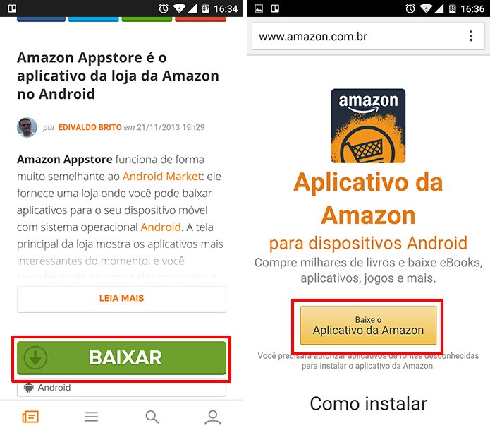 Amazon Appstore deve ser baixada no TechTudo Downloads para que usuário economize (Foto: Reprodução/Elson de Souza)