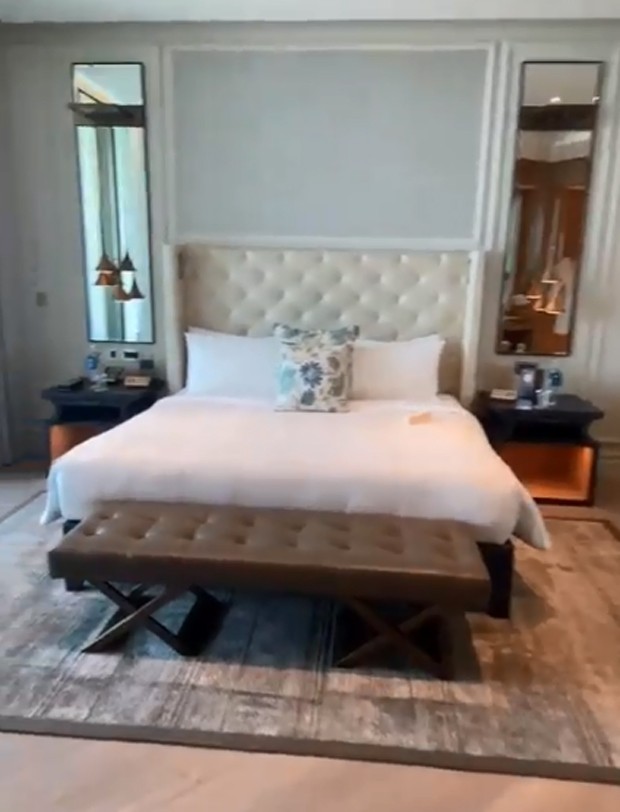 Deborah Secco, Hugo Moura e Maria Flor se hospedam em hotel de luxo com diárias de até R$ 33 mil (Foto: Reprodução / Instagram e Mandarin Oriental Jumeira)