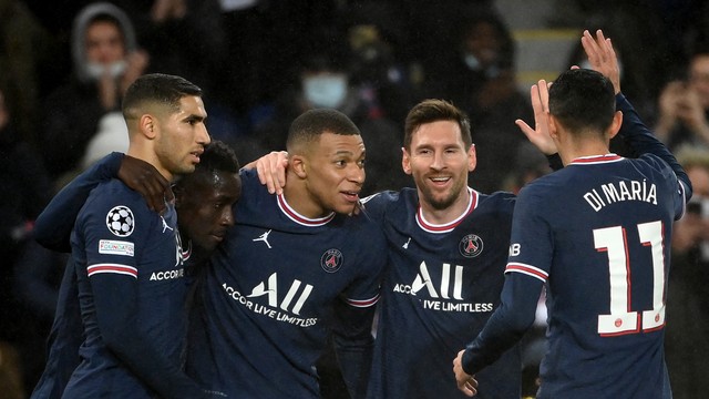 Mbappé e Messi comandam goleada do Paris Saint-Germain sobre o Brugge, pela Liga dos Campeões