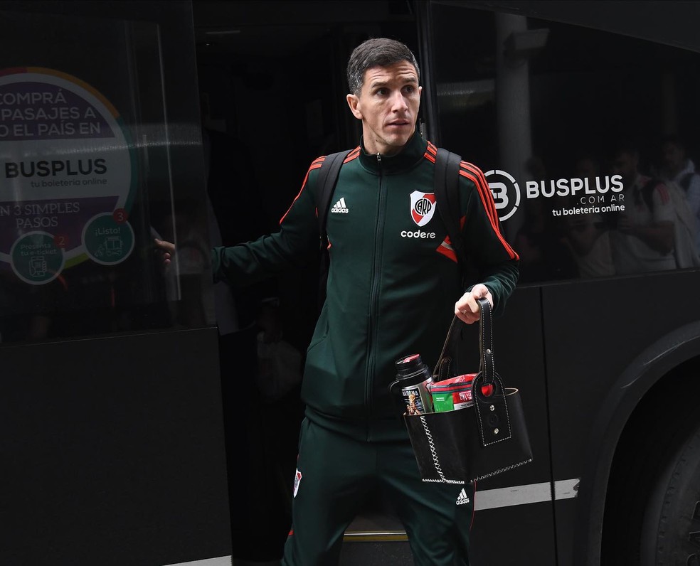 Nacho Fernández voltou ao River, que perdoou dívida do Atlético — Foto: Divulgação/CARP
