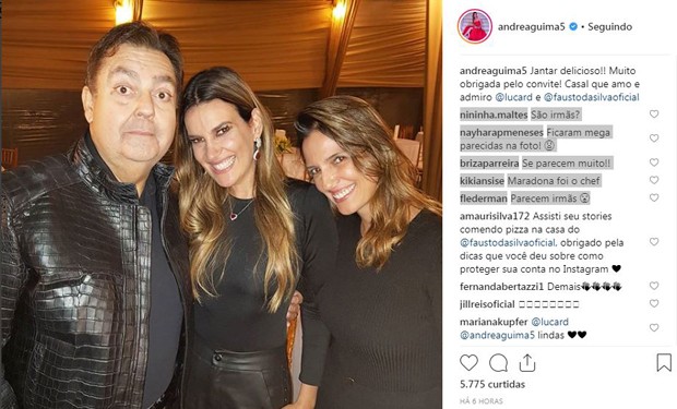 Seguidores questionam se Luciana Cardoso é irmã de Andrea Guimarães (Foto: Reprodução / Instagram)