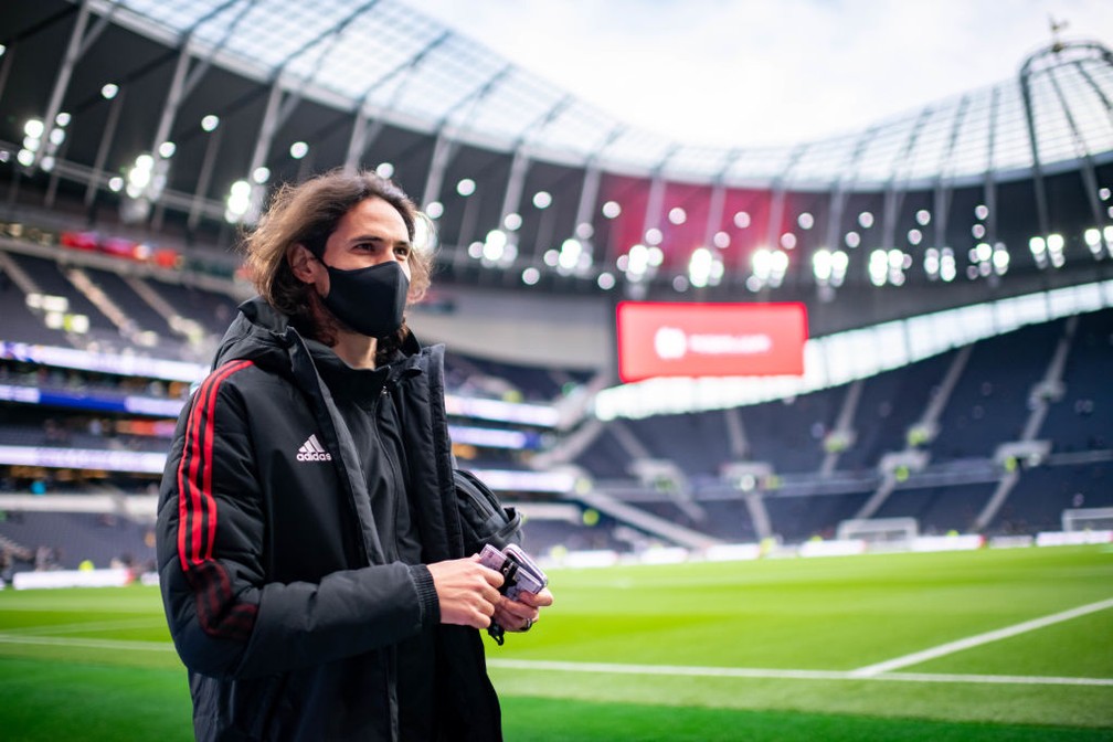 Edinson Cavani, do Manchester United — Foto: Getty Images