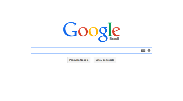 Página inicial de buscas no Google.com.br (Foto: Reprodução/Google) Página inicial de buscas no Google.com.br (Foto: Reprodução/Google)