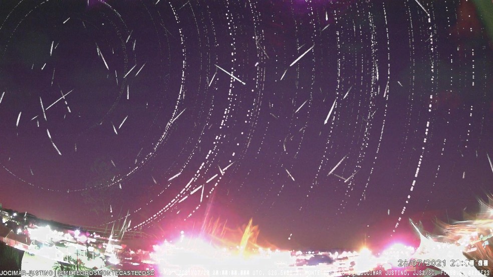Segundo o astronômo amador Jocimar Justino, as chuvas de meteoro contribuíram para o aumento nos registros  — Foto: Jocimar Justino/Reprodução