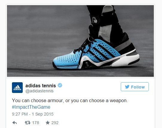Adidas provoca Under Armour em post no twitter  (Foto: Reprodução)