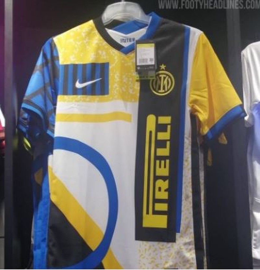 Suposta nova quarta camisa da Inter de Milão — Foto: FOOTY HEADLINES