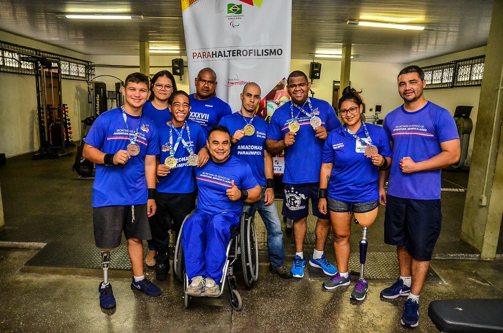 Parahalterofilismo Amazonas fez bonito no Circuito Caixa (Foto: Mauro Neto/Sejel)