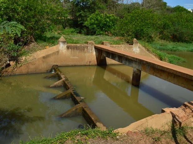 Captação de água em Olímpia: racionamento há cinco semanas (Foto: Divulgação / Prefeitura de Olímpia)