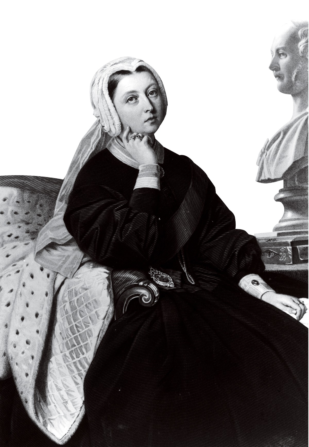 Retrato de 1864 da Rainha Vitória em luto pela perda do marido (Foto: Getty Images)