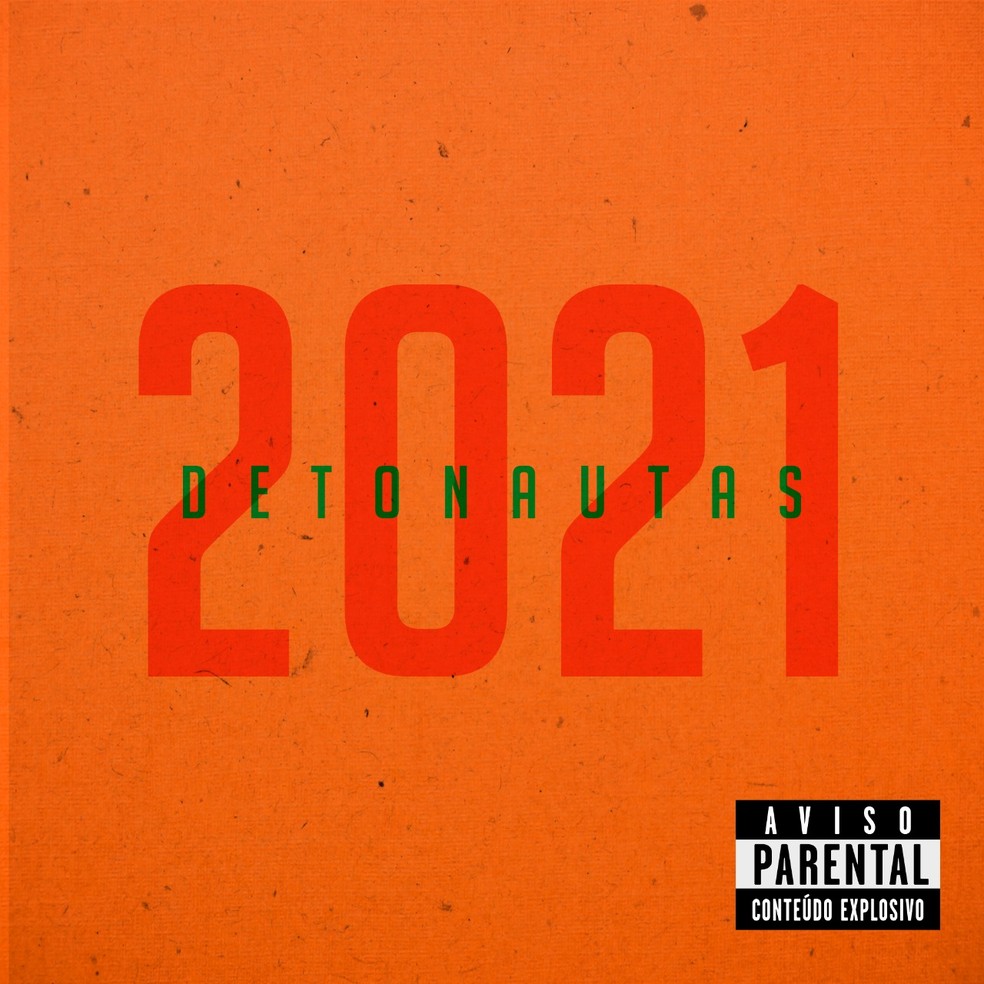 Capa do álbum 'Detonautas 2021', promovido como 'Álbum laranja' — Foto: Divulgação
