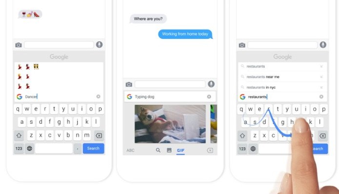 Gboard é o teclado oficial do Google para iPhone (Foto: Divulgação/Google)