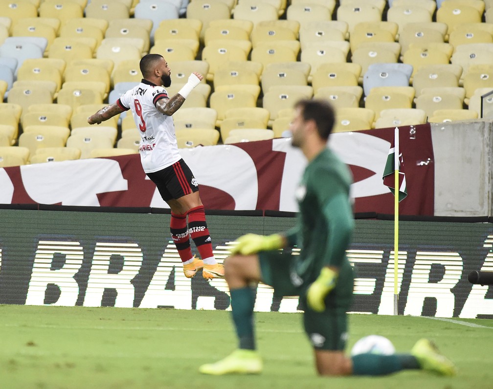 Gabigol, Fluminense x Flamengo — Foto: André Durão