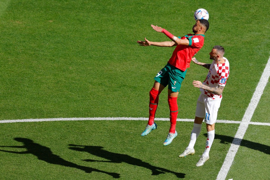 Marrocos e Croácia jogam no Estádio Al-Bayt em Al Khor,