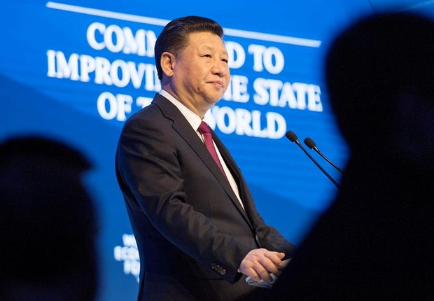 O presidente da China, Xi Jinping, em Davos (Foto: EFE)
