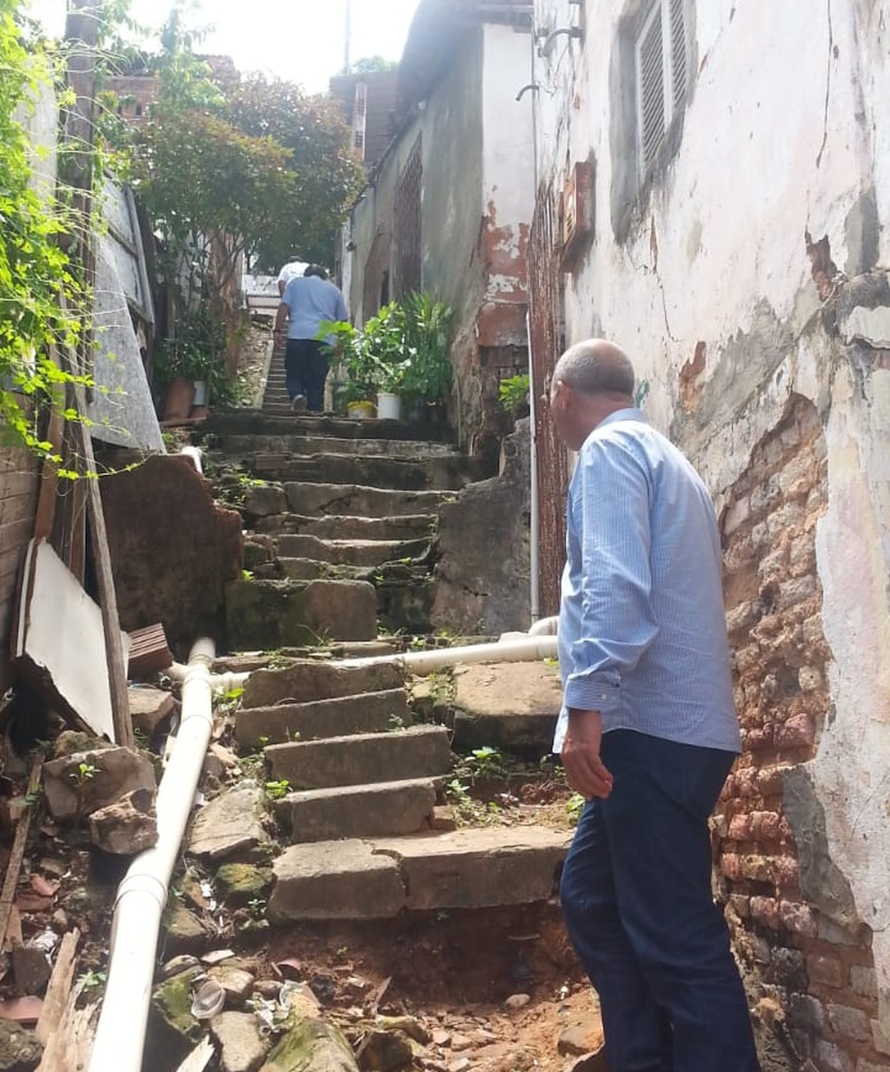 Comunidade do Jacó, na Zona Leste de Natal, foi desocupada — Foto: Defesa Civil