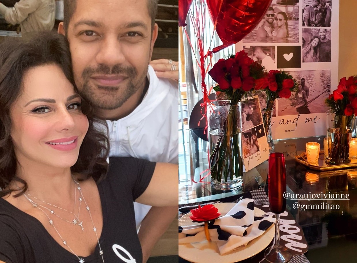 Viviane Araújo ganha surpresa em aniversário de namoro (Foto: Reprodução/Instagram)
