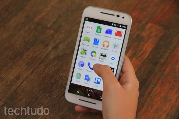 Moto G 3, assim como Zenfone 2, vem com Android Lollipop (Foto: Luana Marfim/TechTudo) (Foto: Moto G 3, assim como Zenfone 2, vem com Android Lollipop (Foto: Luana Marfim/TechTudo))