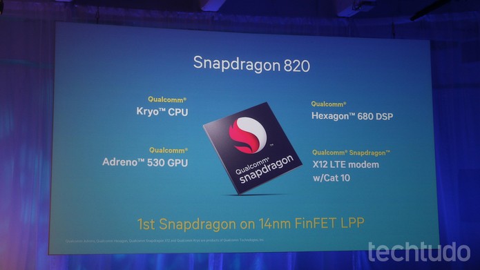 Snapdragon 820 tem suporte a LTE Cat 10 (Foto: Fabrício Vitorino/TechTudo)