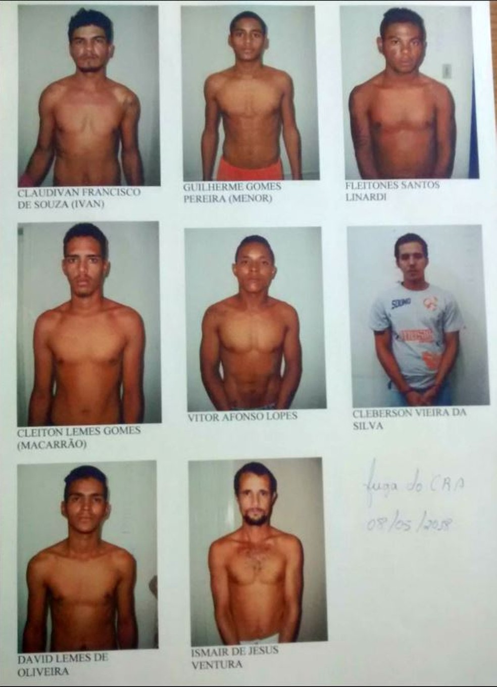 Oito detentos escapam de cela e fogem de presídio (Foto: Divulgação)