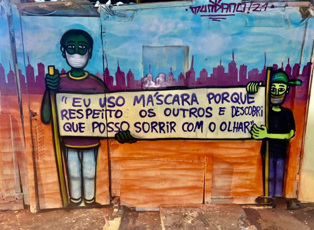 Obra criada pelo artista Mundano será exposta no Parque Ibirapuera assim que for possível sua abertura (Foto: Urbia / Divulgação)