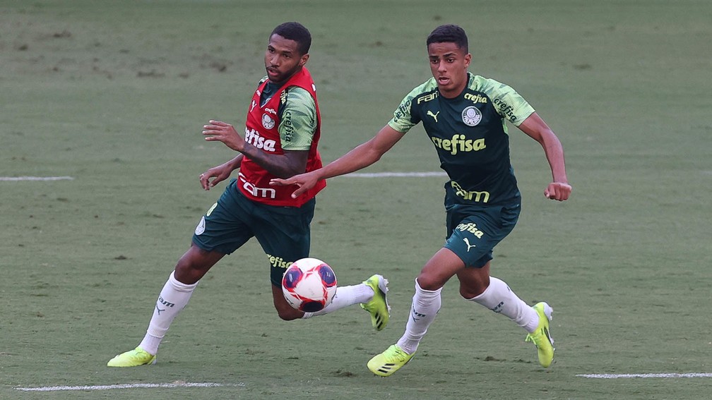 Com Wesley, elenco do Palmeiras faz treino técnico e ganha folga após jogo ter sido suspenso
