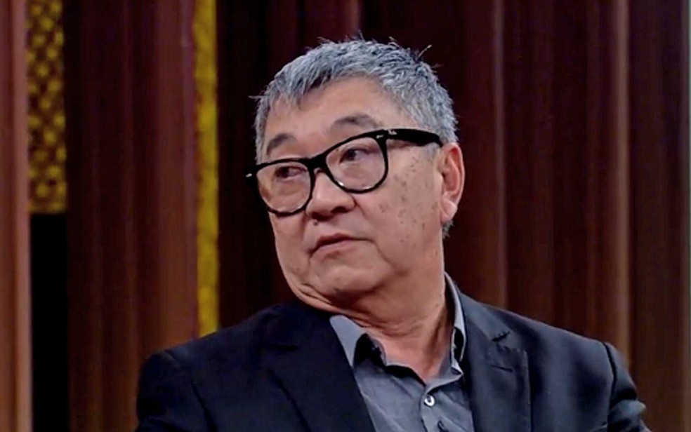 Newton Ishii, o 'JaponÃªs da Federal', durante o programa 'Conversacom Bial' (Foto: ReproduÃ§Ã£o / TV Globo)