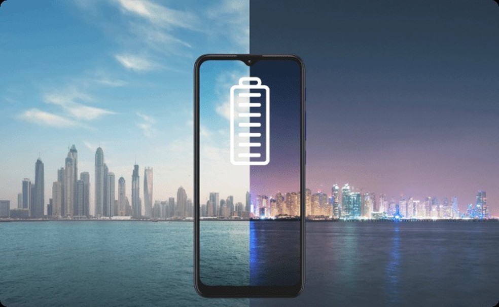 Bateria do Moto G9 Play tem capacidade de 5.000 mAh — Foto: Divulgação/Motorola