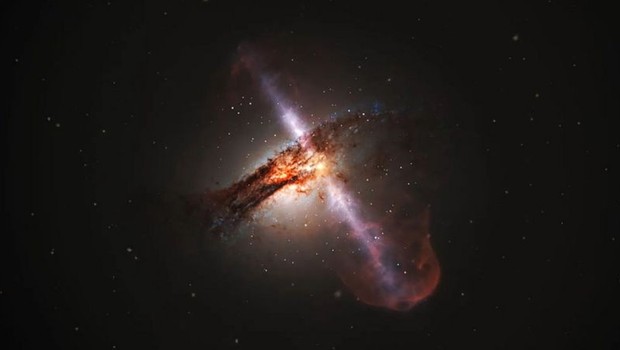 Presença de buraco negro (Foto: Nasa via BBC)
