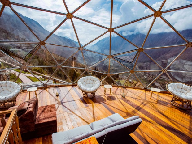 Hotel no Peru tem suítes em cúpulas com vista para a paisagem (Foto: Divulgação)