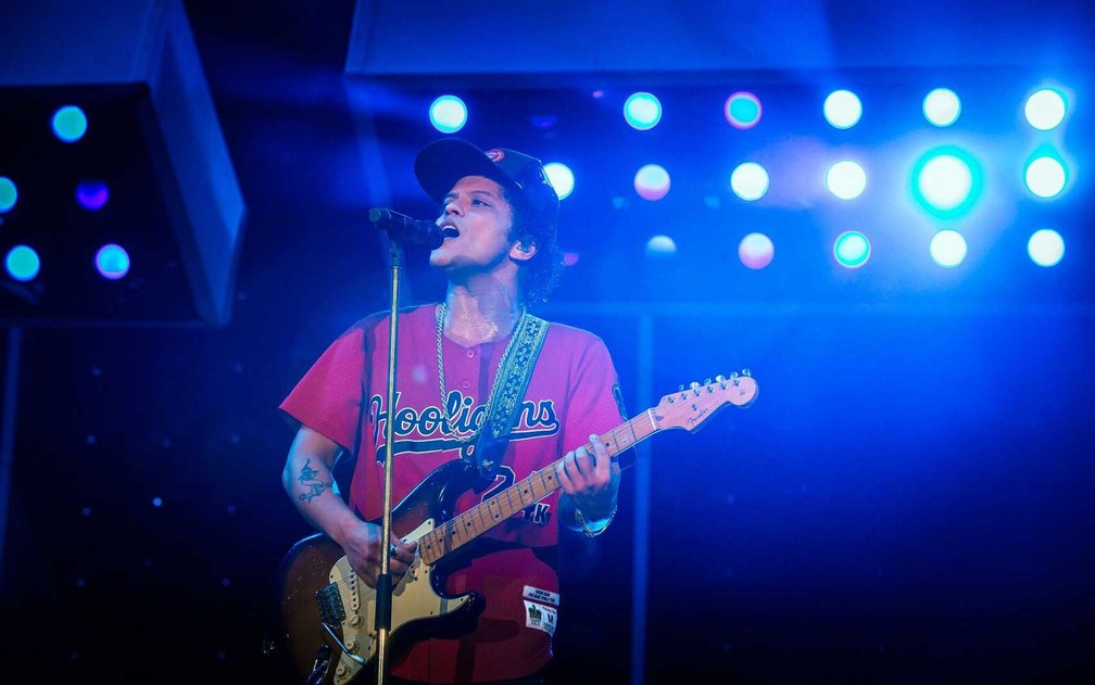 Bruno Mars canta em São Paulo (Foto: Florent Dechard/Divulgação)